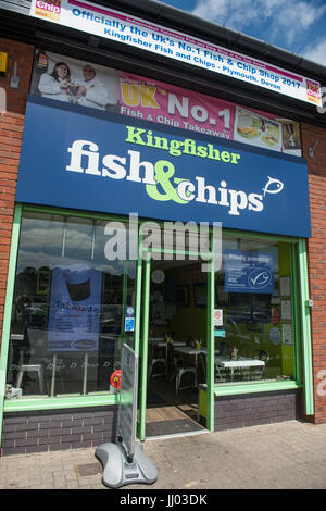 Droit d'auteur par Paul Slater/PSI - Craig Maws - Kingfisher Fish and Chips, Chaddlewood, Plymouth. Banque D'Images