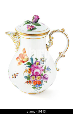 Pot de café antique du 19ème siècle (époque Biedermeier). Banque D'Images