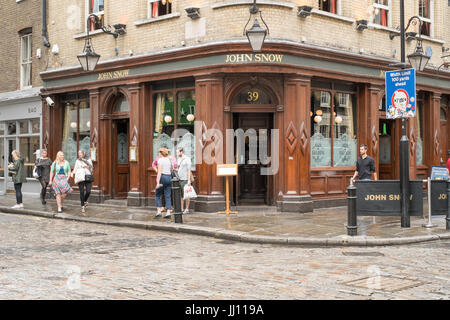 John Snow pub ou maison publique, Soho, Londres, Angleterre, Royaume-Uni. Banque D'Images