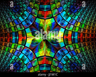 Kaléidoscope lumineux - abstract image générée numériquement Banque D'Images