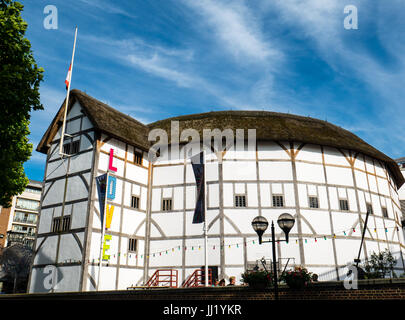 Le Globe Theatre, Southbank (de la Tamise), Londres, Angleterre, RU, FR. Banque D'Images