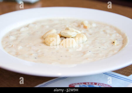 Clam Chowder, Legal Sea Foods restaurant, Boston, MA, USA Banque D'Images