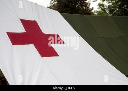 Les images prises à partir de la WW2 re-enactment of Home Guard à l'aide de vêtements authentiques, des véhicules, des drapeaux, des munitions, des fusils, des vélos, tentes et autres accessoires. Banque D'Images