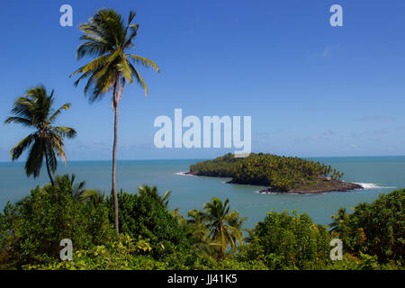 Une magnifique vue depuis l'île Royale à Devil's Island (îles du salut (Guyane Française) Banque D'Images