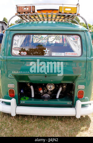 L'intérieur d'un van VW T4 Camping-Jam 2017 à Banque D'Images