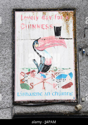 Ancienne publicité Guinness à Skibbereen Banque D'Images