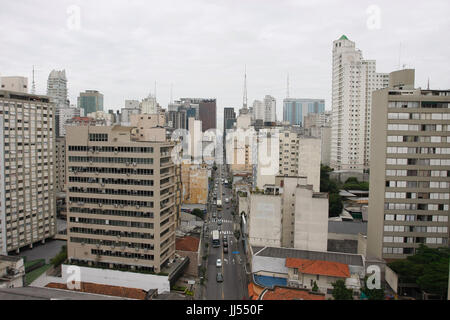 Avenue, São Paulo, Brésil Banque D'Images