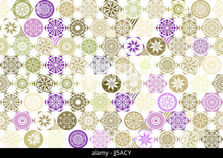 Vector background du patchwork transparent brun rose et blanc des ornements, motifs géométriques, srt Banque D'Images