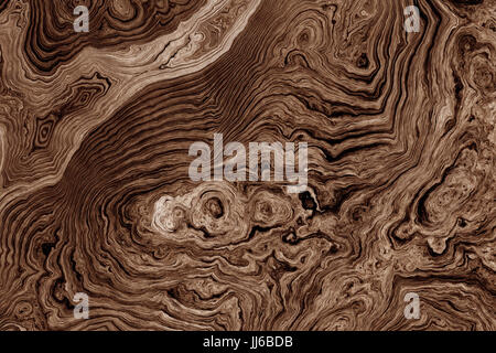 La texture des racines de l'arbre avec des lignes ondulées et anneaux d'âge. Résumé fond. Banque D'Images