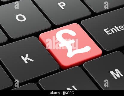 Devises : Pound sur clavier de l'ordinateur de l'arrière-plan Banque D'Images