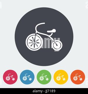 L'icône de tricycle. Vecteur icône pour télévision liés aux applications mobiles et Web. Il peut être utilisé comme logo -, le pictogramme, l'icône, l'élément infographique. Vector Illust Illustration de Vecteur
