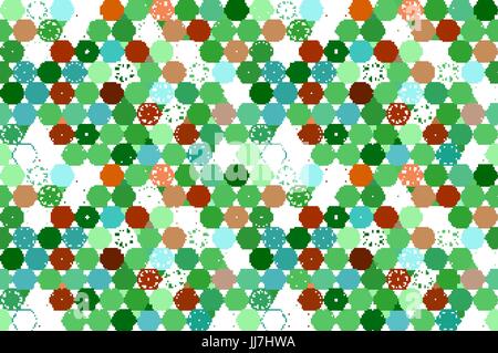 Seamless Vector Mega superbe motif patchwork transparente du vert foncé et blanc carreaux portugais, marocain, Arabe, Azulejo ornement. Organisation Islamique Illustration de Vecteur