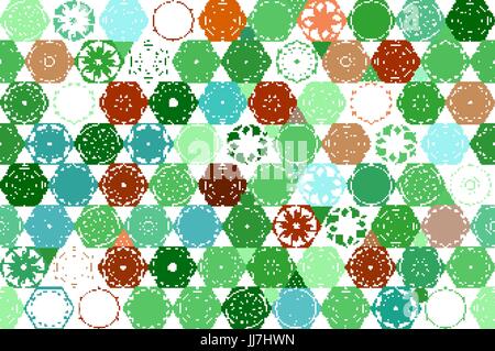 Seamless Vector Mega superbe motif patchwork transparente du vert foncé et blanc carreaux portugais, marocain, Arabe, Azulejo ornement. Organisation Islamique Illustration de Vecteur