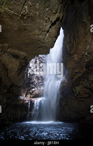 Smoo Cave, Durness, Sango Bay, Scottish Highlands, Écosse, îles britanniques Banque D'Images