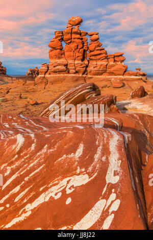 Rock'Art à l'Eechii Adeii falaises, dans Coconino county, Arizona, USA Banque D'Images