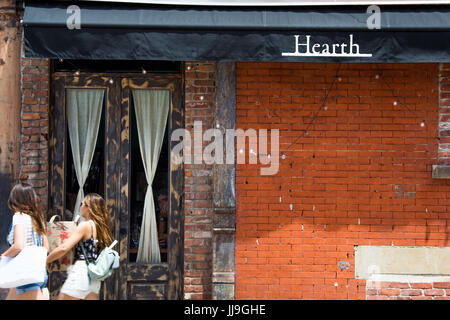 Foyer restaurant, East Village, New York Banque D'Images