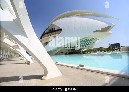 VALENCIA, Espagne - 24 juillet 2017 : La Cité des Arts et des Sciences est un patrimoine culturel et architectural complexe. Banque D'Images