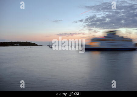 Yarmouth Waterfront au coucher du soleil Banque D'Images