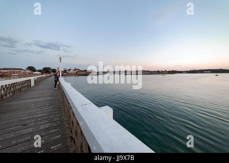 Yarmouth Waterfront au coucher du soleil Banque D'Images