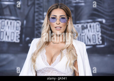 Berlin, Deutschland. 17 juillet, 2017. Senna Gammour assiste à la blonde atomique Première mondiale à Berlin à Stage Theatre le 17 juillet 2017 à Berlin | Verwendung weltweit Credit : dpa/Alamy Live News Banque D'Images