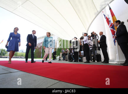 Berlin, Deutschland. 19 juillet, 2017. Der britische Prinz William und seine Frau am 19.07.2017 Kate Herzogin besuchen das Brandenburger Tor à Berlin. Foto : Soeren Stache/dpa/Alamy Live News Banque D'Images