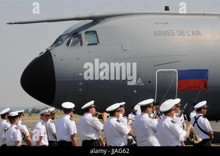 Cérémonie de baptême de l'Air française Airbus A400, à Lyon-Bron (France) Banque D'Images