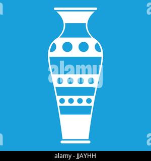 Vase blanc icône égyptienne Illustration de Vecteur