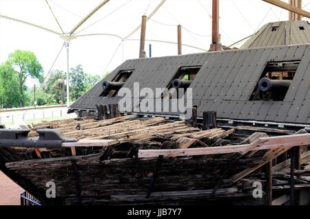 USS Cairo au Vicksburg National Military Park Banque D'Images