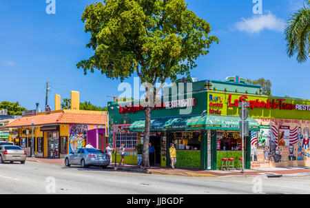 Quartier cubain de Little Havana à Miami en Floride Banque D'Images