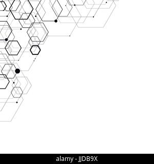 Résumé Les structures hexagonales. Illustration de Vecteur