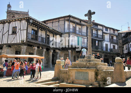 Plaza Mayor. La Alberca. Salamanque. Espagne Banque D'Images