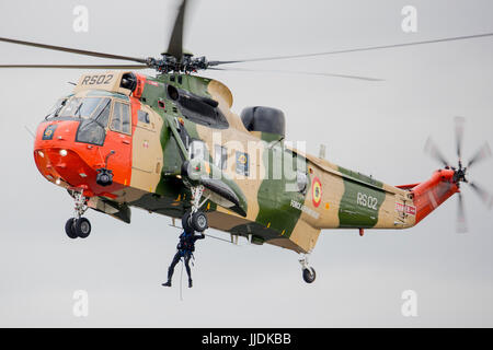 Un belge westland sea king mk 48 fait preuve d'un hélicoptère de sauvetage aérien à riat 2017 Banque D'Images