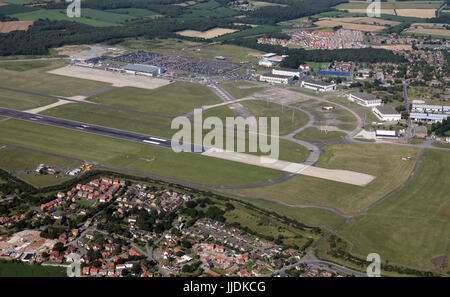 Vue aérienne de l'aéroport de Doncaster Sheffield, UK Banque D'Images