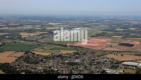 Vue aérienne de l'aéroport de East Midlands, Royaume-Uni Banque D'Images