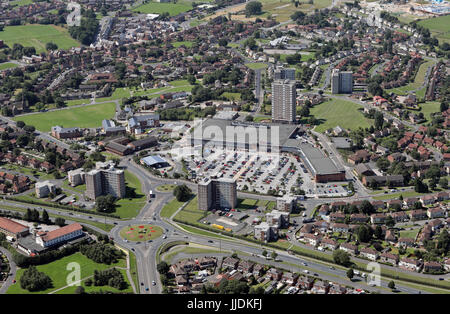 Vue aérienne de Seacroft Shopping Centre à Leeds, Royaume-Uni 14 Banque D'Images