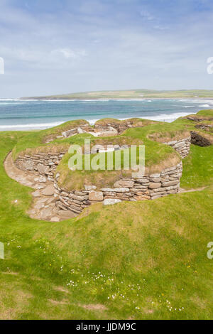 Skara Brae, village néolithique des Orcades, Ecosse UK Banque D'Images