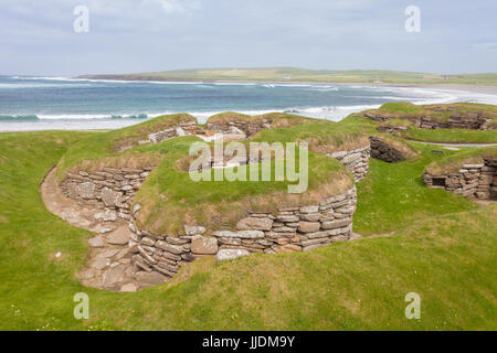 Skara Brae, village néolithique des Orcades, Ecosse UK Banque D'Images