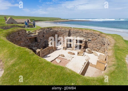 Skara Brae, village néolithique des Orcades, Ecosse UK Banque D'Images