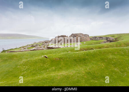 Broch de Gurness, Orkney, Scotland UK Banque D'Images