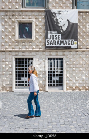 Casa dos Bicos Lisbonne, vue sur la Maison des points du 16th siècle (Casa dos Bicos), maintenant un musée dédié au romancier portugais Jose Saramago, Lisbonne Banque D'Images