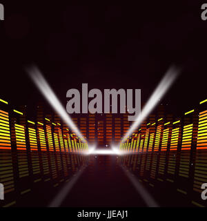 Égaliseur musique multicolore et met en contexte les concerts Banque D'Images