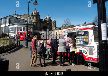 Ville thermale de Buxton et pavilion gardens Derbyshire Peak District Banque D'Images