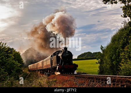 Murder Mystery Train, Bodmin et Wenford Chemin de fer à vapeur Banque D'Images