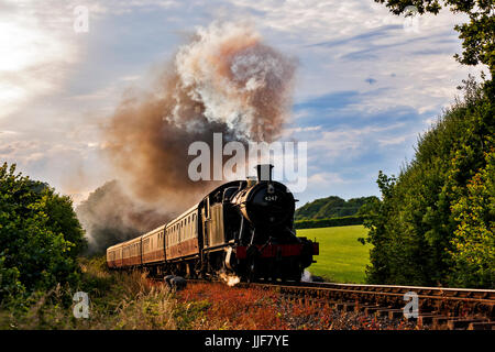 Murder Mystery Train, Bodmin et Wenford Chemin de fer à vapeur Banque D'Images