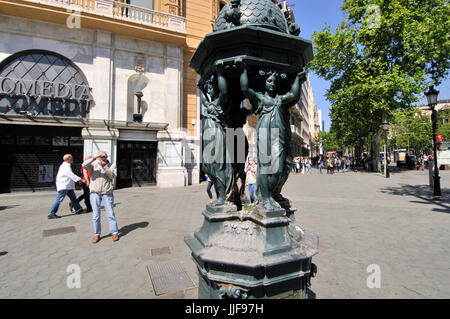 Fontaine Wallace. Passeig de Gracia. Barcelona Banque D'Images