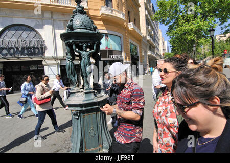 Fontaine Wallace. Passeig de Gracia. Barcelona Banque D'Images