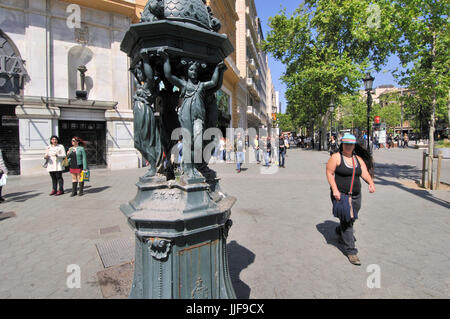 Fontaine Wallace. Passeig de Gracia. Barcelona Banque D'Images
