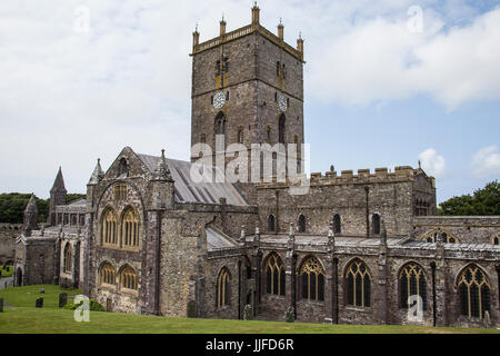 Dans la cathédrale de St David's, West Wales Pembrokeshire Banque D'Images