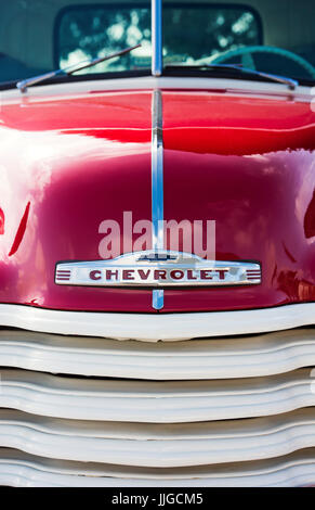 1953 Chevrolet pick up truck avant. UK. Classic vintage American truck Banque D'Images