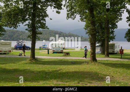 Camping Cashel, Cashel, près de Rowardennan, Écosse, Royaume-Uni Banque D'Images